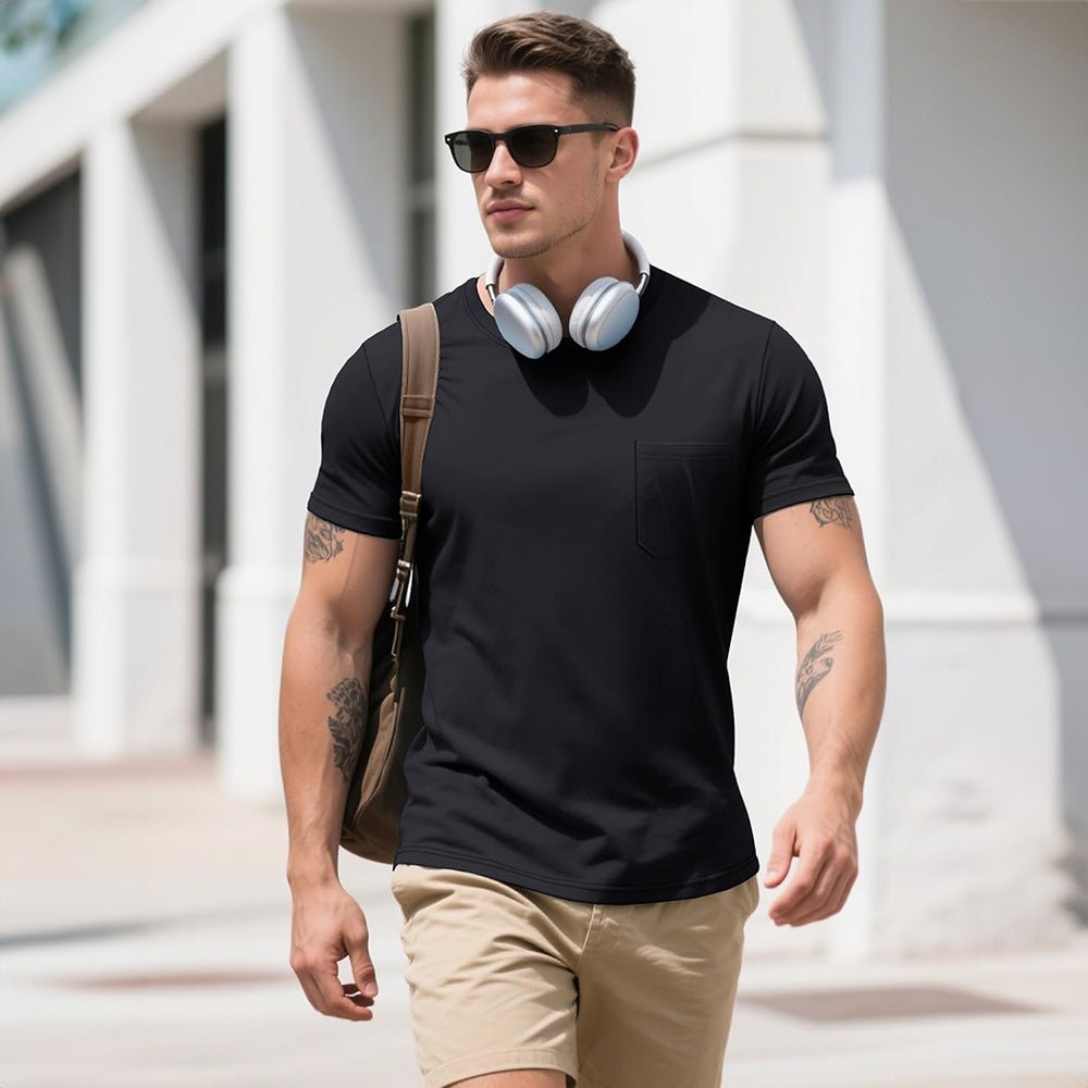 Men's Pocket T-Shirt UPF 50+ Lightweight Summer Crewneck
