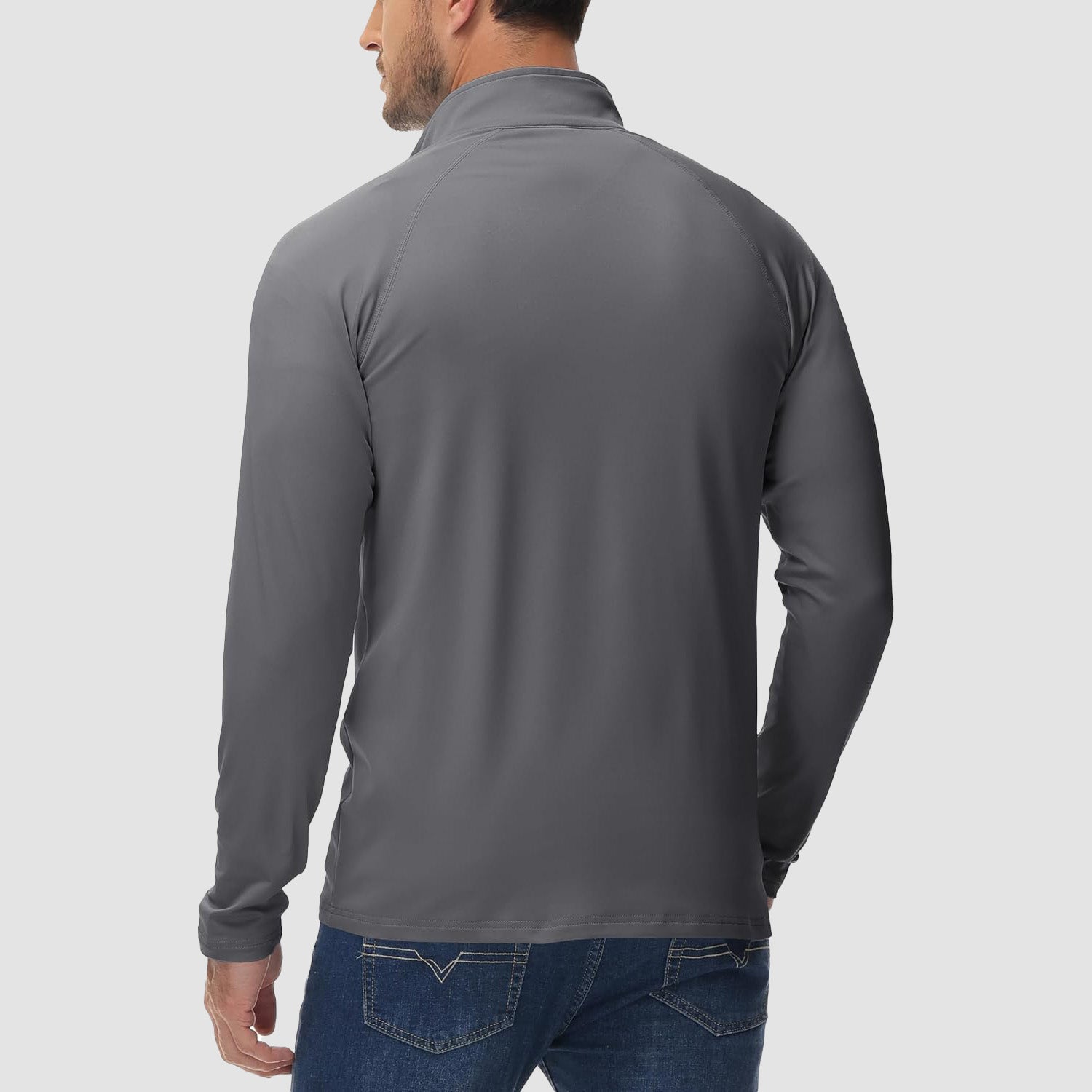 Men's Fleece-Lined Quarter Zip Pullover Sweatshirt