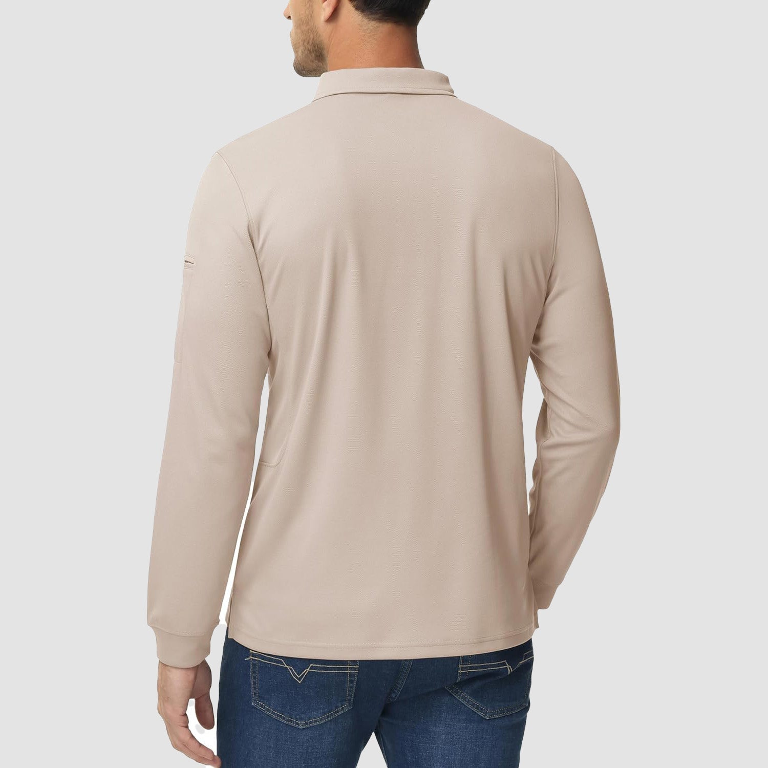 Men's Quick Dry Tactical Polo - Long Sleeve Performance Shirt