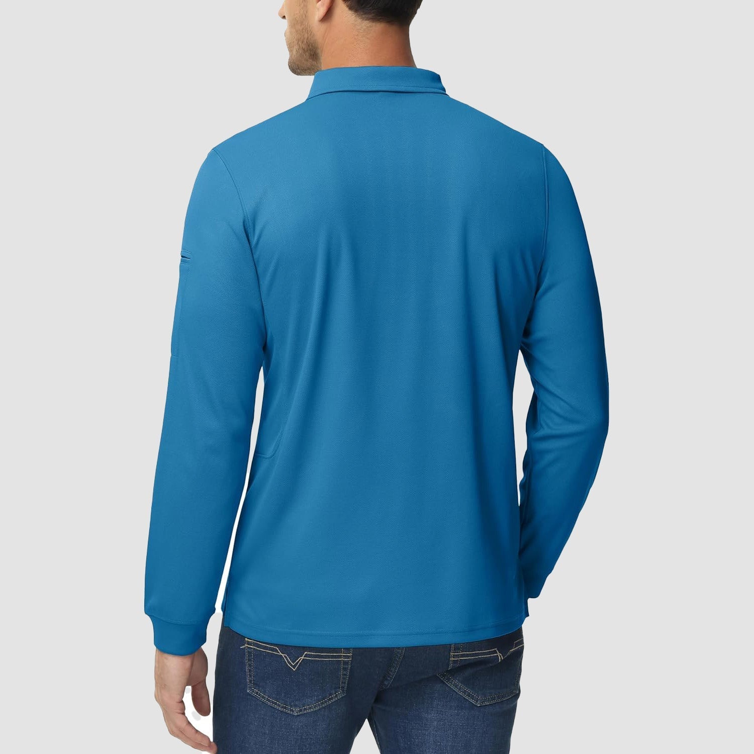 Men's Quick Dry Tactical Polo - Long Sleeve Performance Shirt