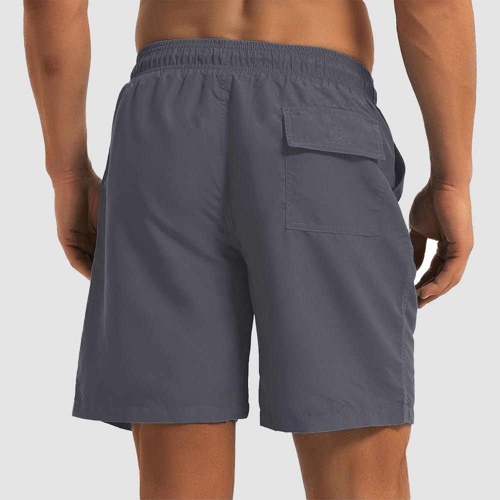 Men's Quick Dry Swim Trunks - Mesh Lining, Multi-Pocket Shorts