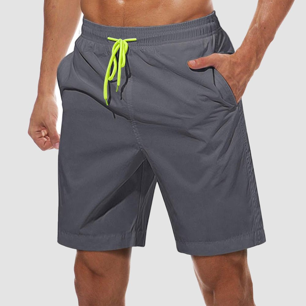 Men's Quick Dry Swim Trunks - Mesh Lining, Multi-Pocket Shorts