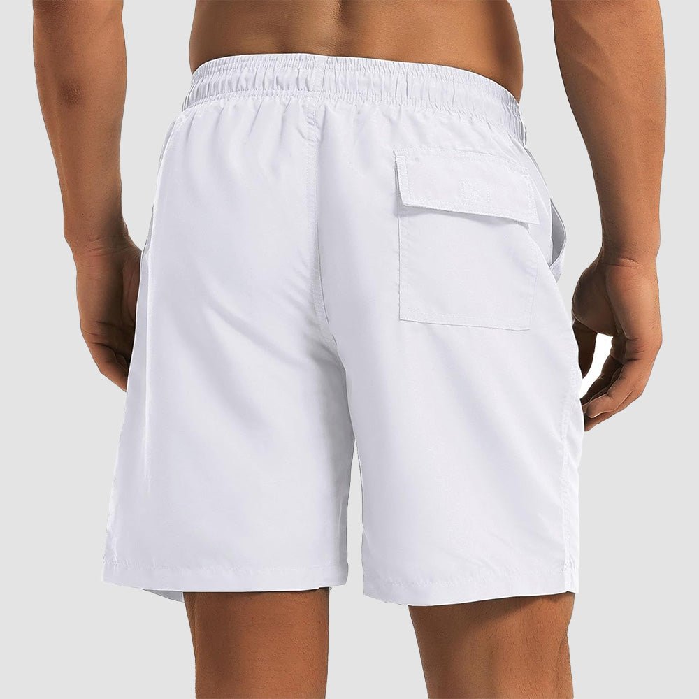 Men's Quick Dry Swim Trunks - Mesh Lining, Multi-Pocket Shorts