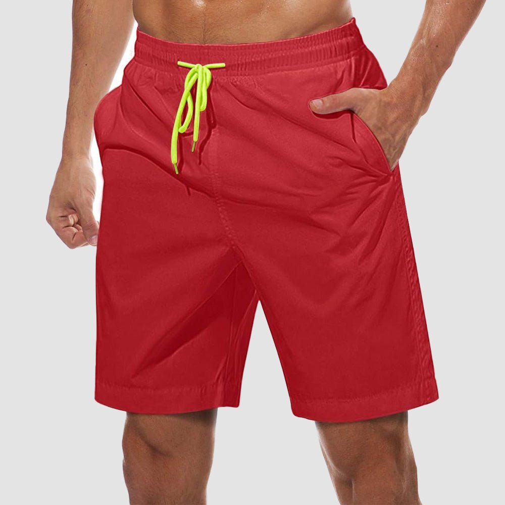 Men's Quick Dry Swim Trunks - Mesh Lining, Multi-Pocket Shorts