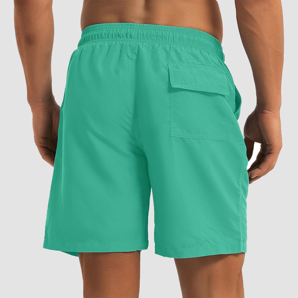 Men's Quick Dry Swim Trunks - Mesh Lining, Multi-Pocket Shorts