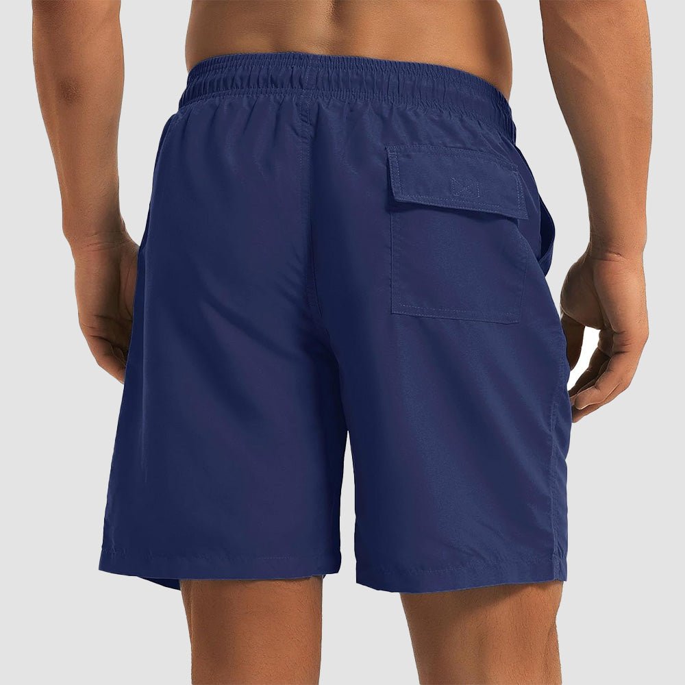 Men's Quick Dry Swim Trunks - Mesh Lining, Multi-Pocket Shorts