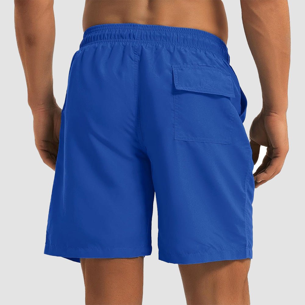 Men's Quick Dry Swim Trunks - Mesh Lining, Multi-Pocket Shorts