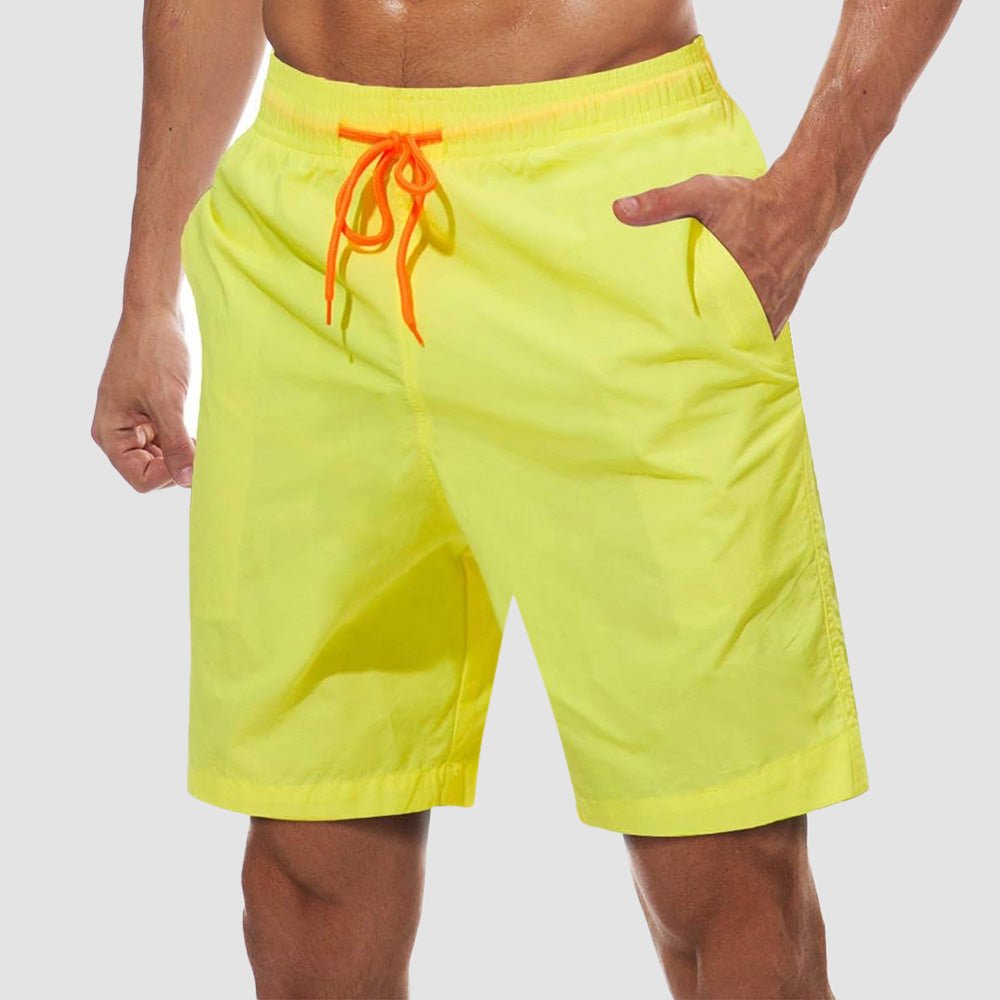 Men's Quick Dry Swim Trunks - Mesh Lining, Multi-Pocket Shorts
