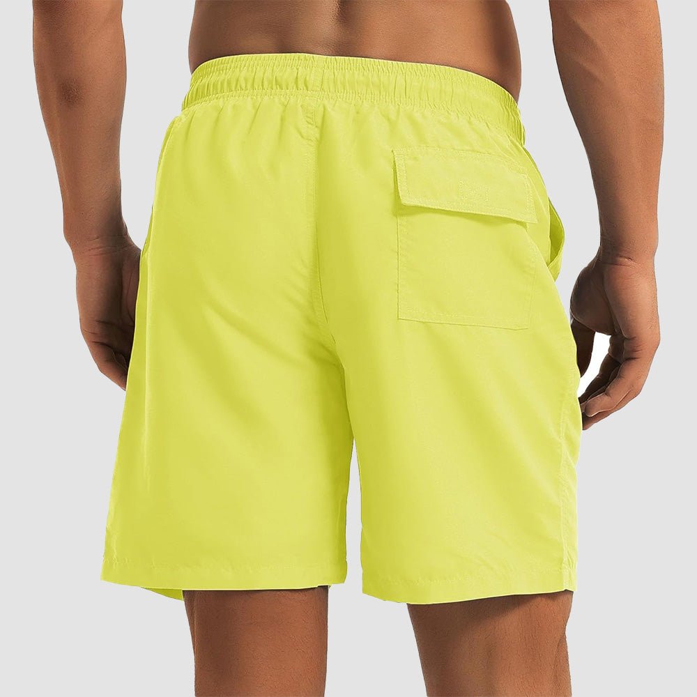 Men's Quick Dry Swim Trunks - Mesh Lining, Multi-Pocket Shorts