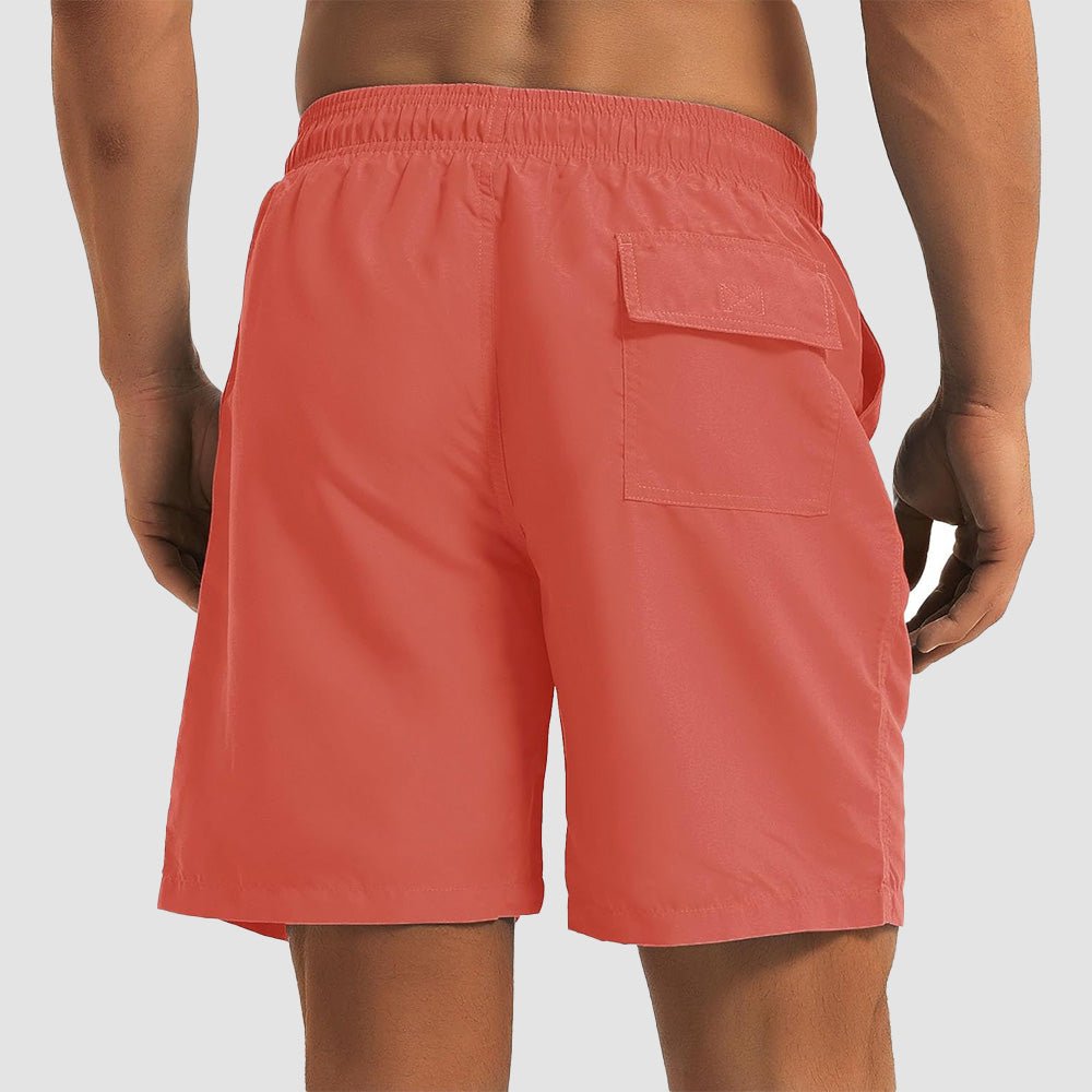 Men's Quick Dry Swim Trunks - Mesh Lining, Multi-Pocket Shorts