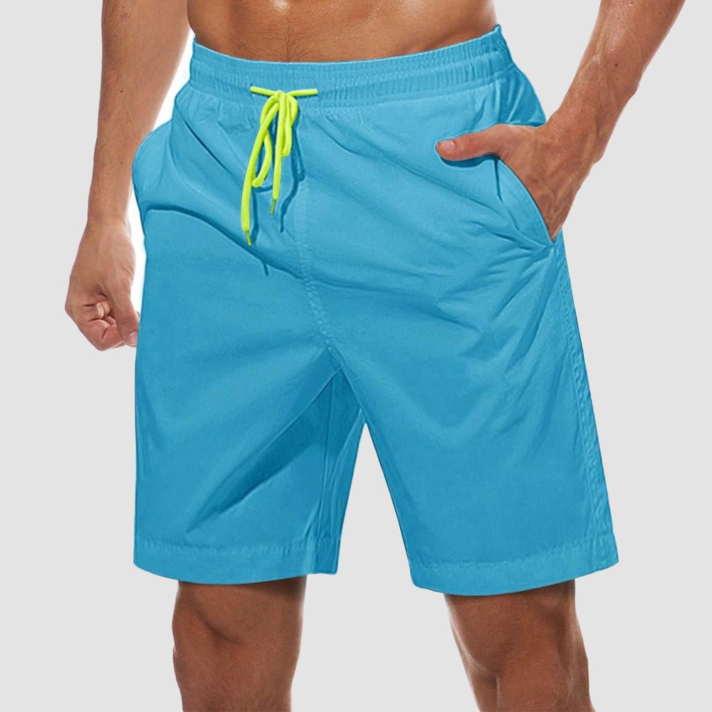 Men's Quick Dry Swim Trunks - Mesh Lining, Multi-Pocket Shorts