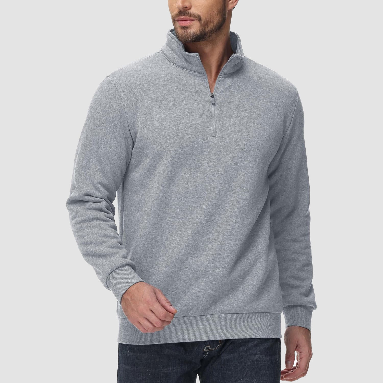 Men's Sherpa Lined Quarter Zip Fleece Pullover