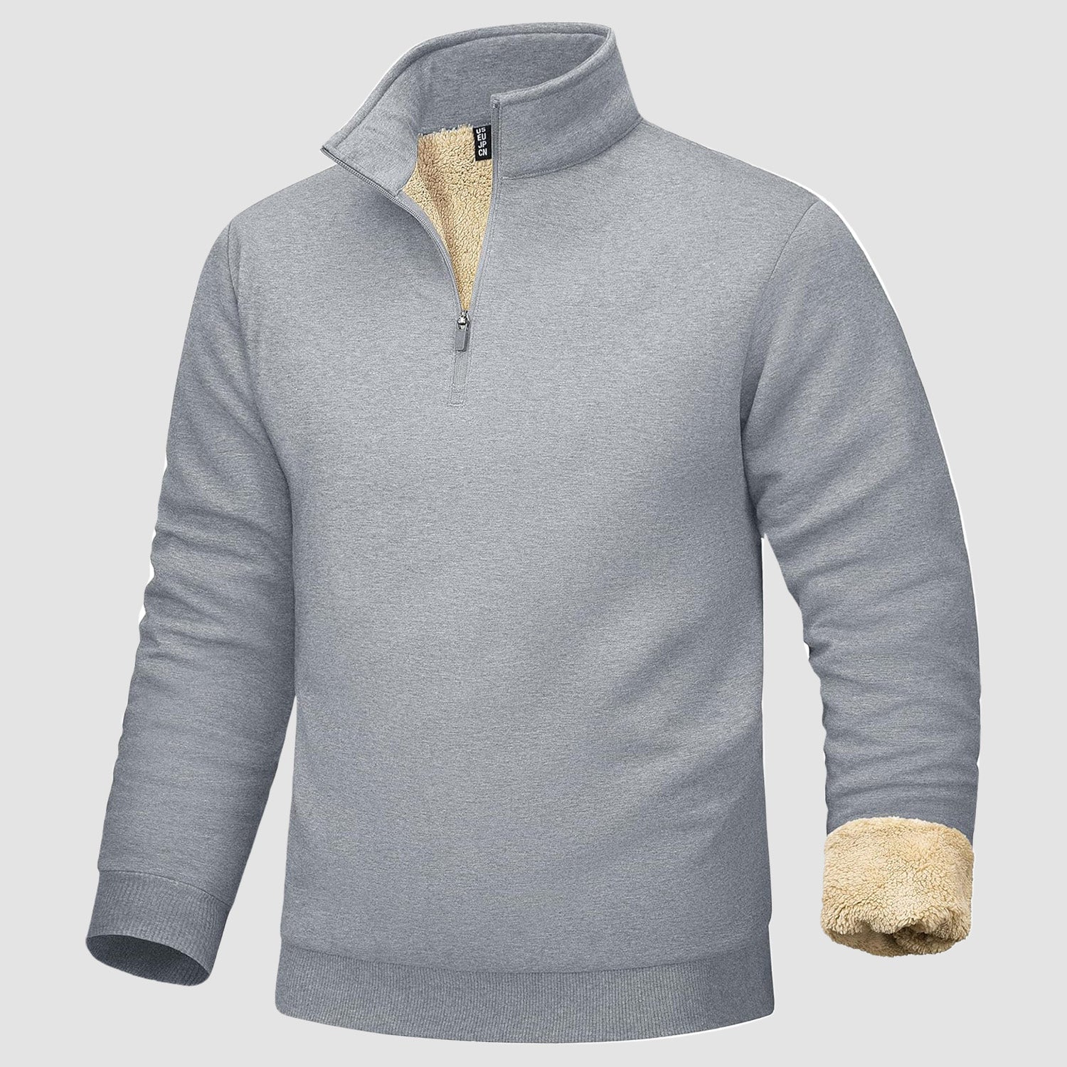 Men's Sherpa Lined Quarter Zip Fleece Pullover