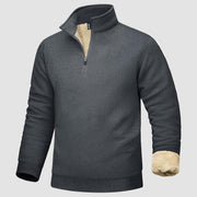 Men's Sherpa Lined Quarter Zip Fleece Pullover