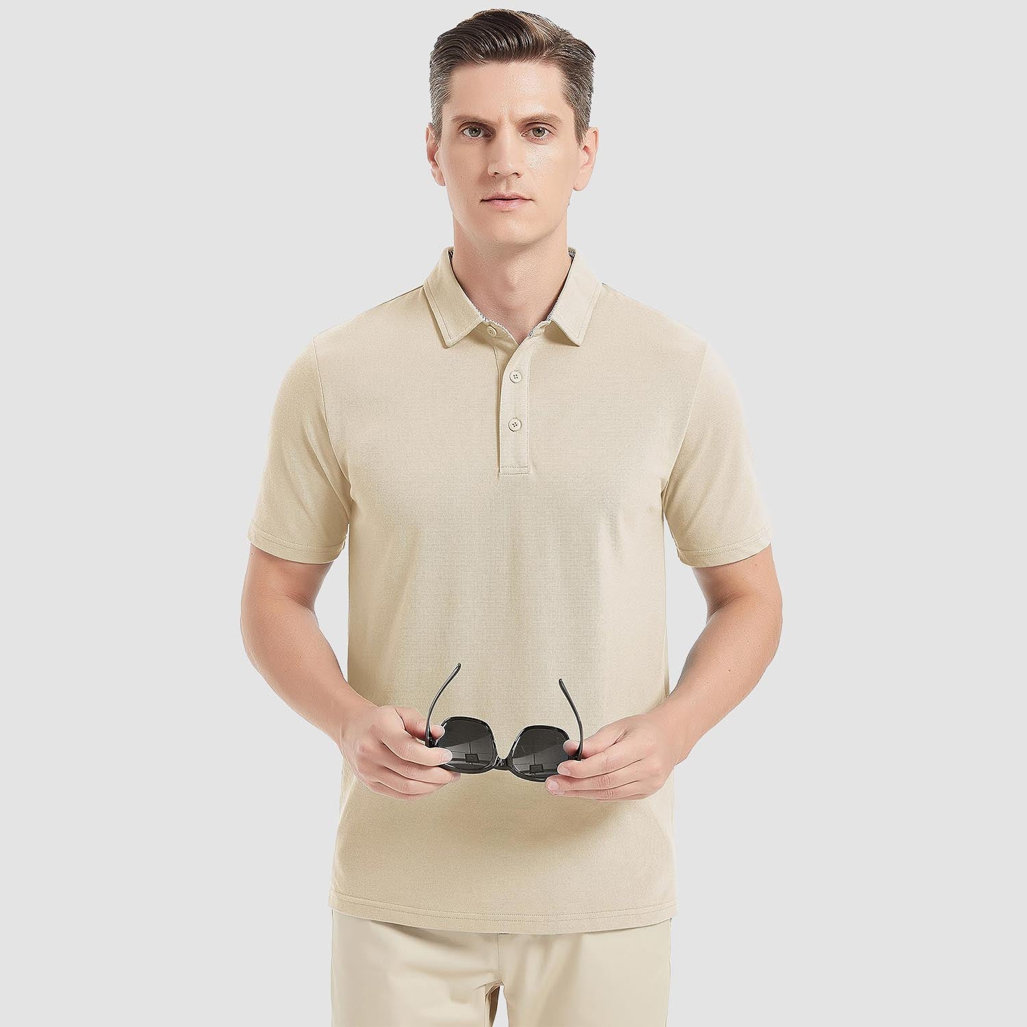 Men's Short Sleeve Polo Shirts Classic Golf Shirt