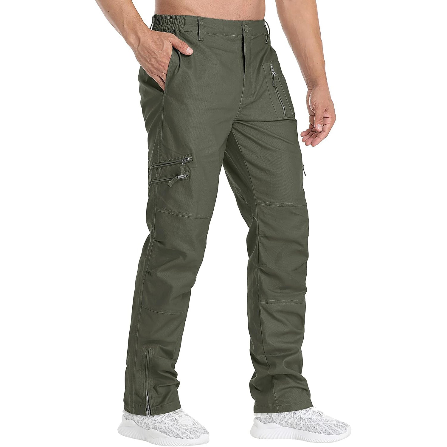 Men's Tactical Cargo Pants with 9 Pockets for Hiking