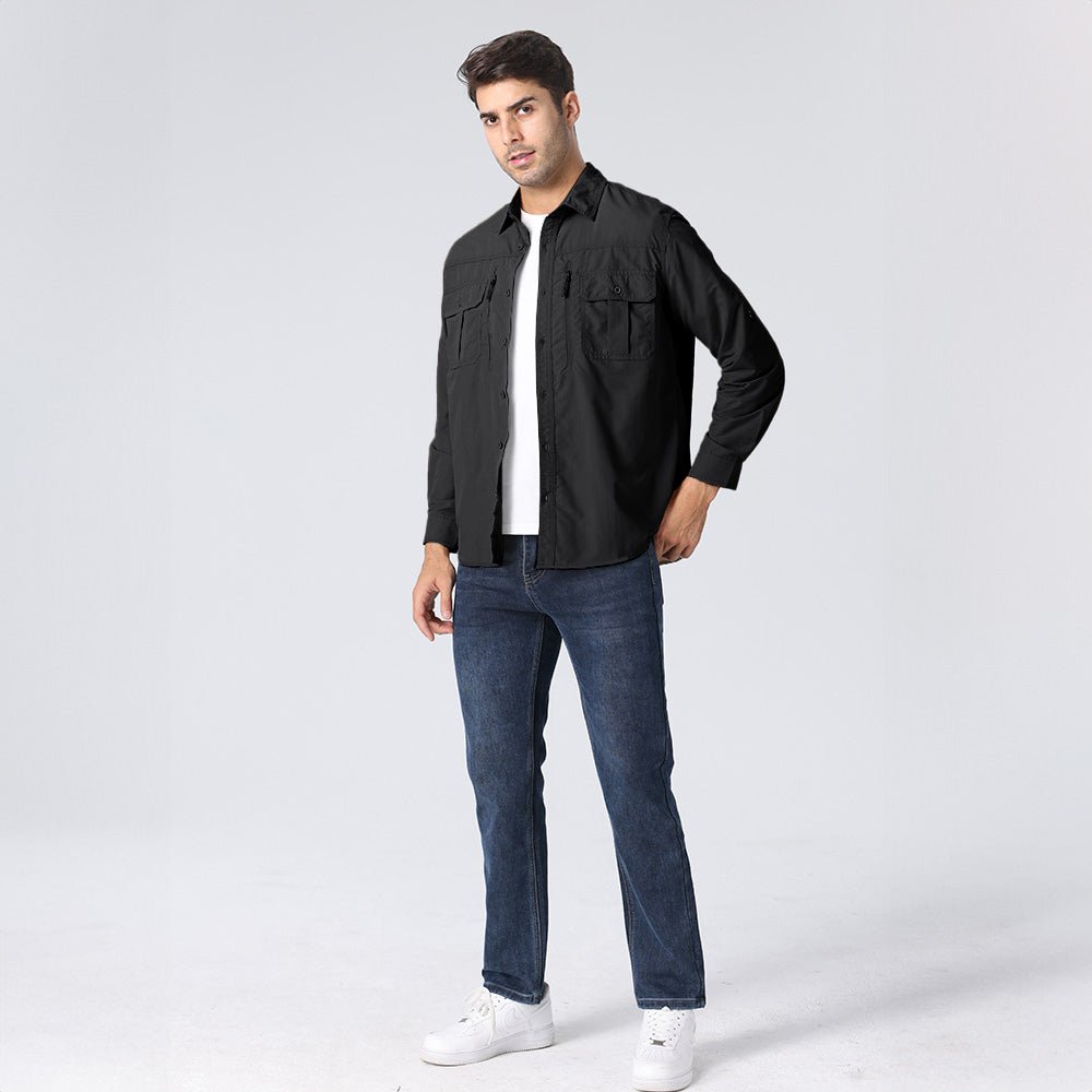 Men's Tactical Shirt, Quick-Dry & UV Protection for Hiking