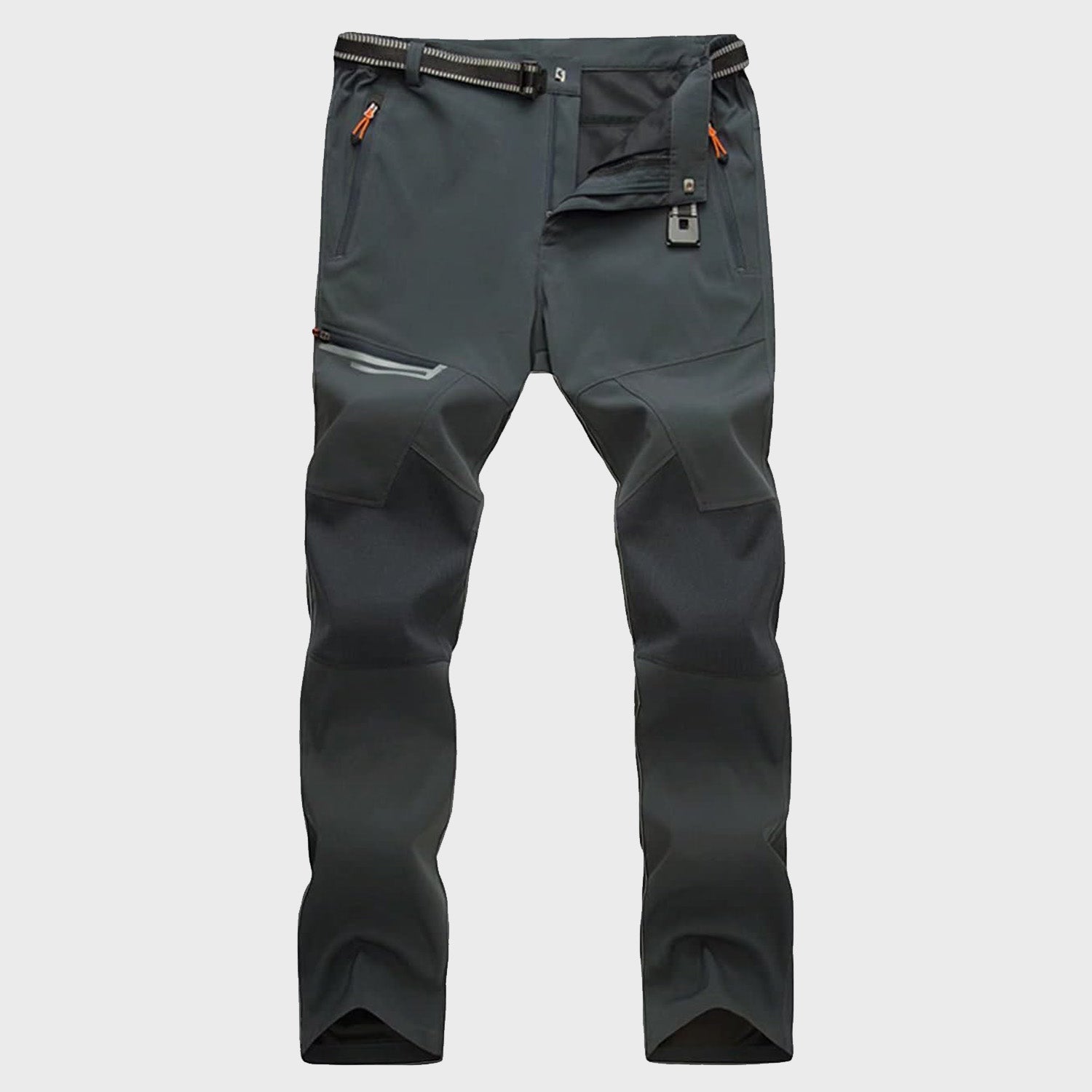 Men's Tactical Trekking Pants - Ripstop Hiking with Zipper Pockets