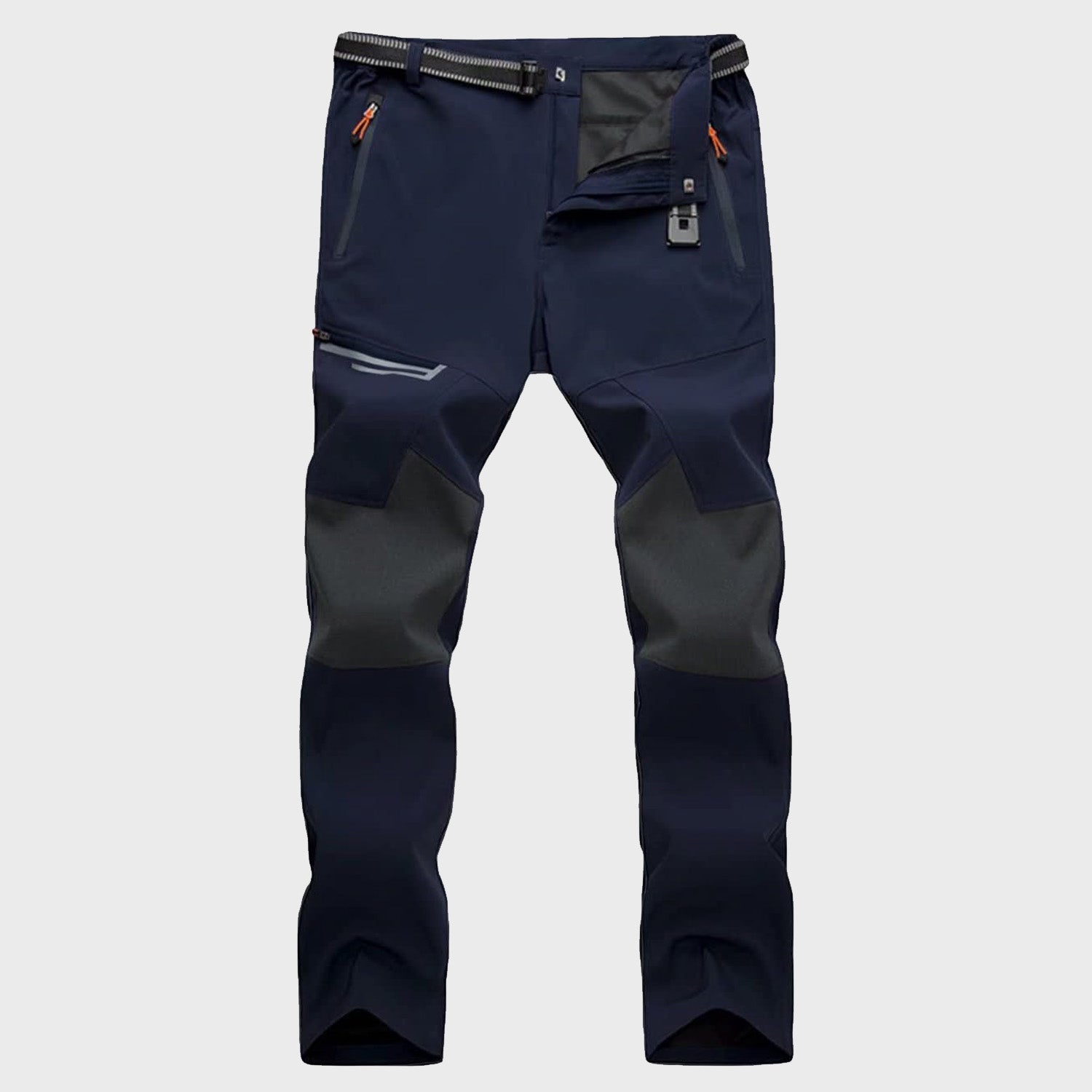 Men's Tactical Trekking Pants - Ripstop Hiking with Zipper Pockets