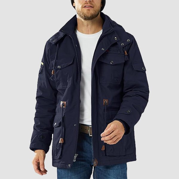 Men's Fleece Lined Winter Military Jacket Parka