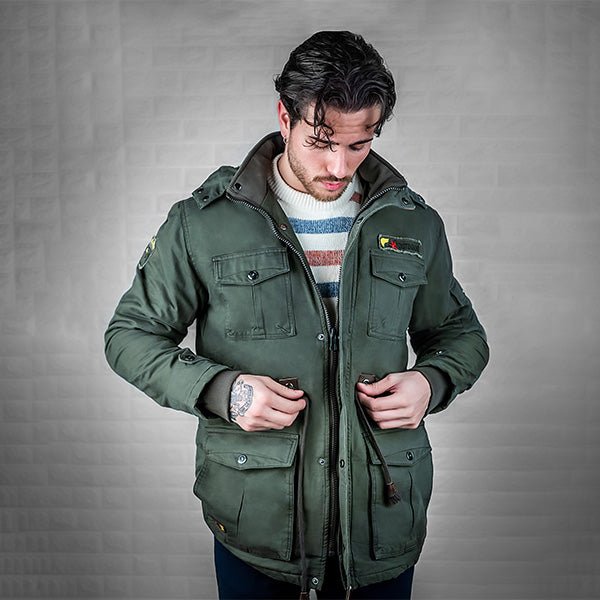 Men's Fleece Lined Winter Military Jacket Parka
