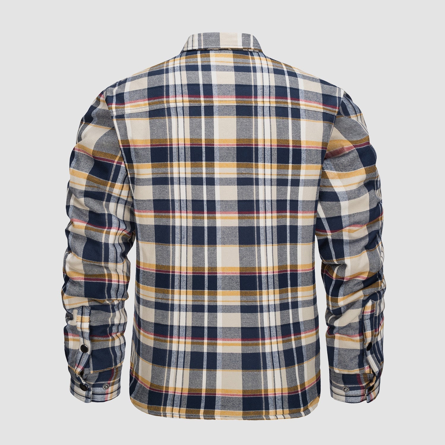 Men's Quilted Flannel Jacket - Warm Winter Padded Shirt