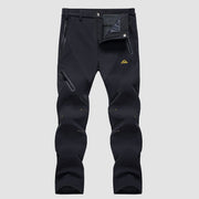 Men's Fleece-Lined Waterproof Snow Pants with Zip Pockets