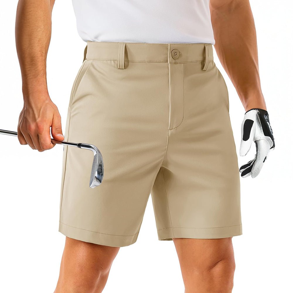 【New In】Men's Lightweight Stretch Quick Dry Golf Shorts with 6 Pockets