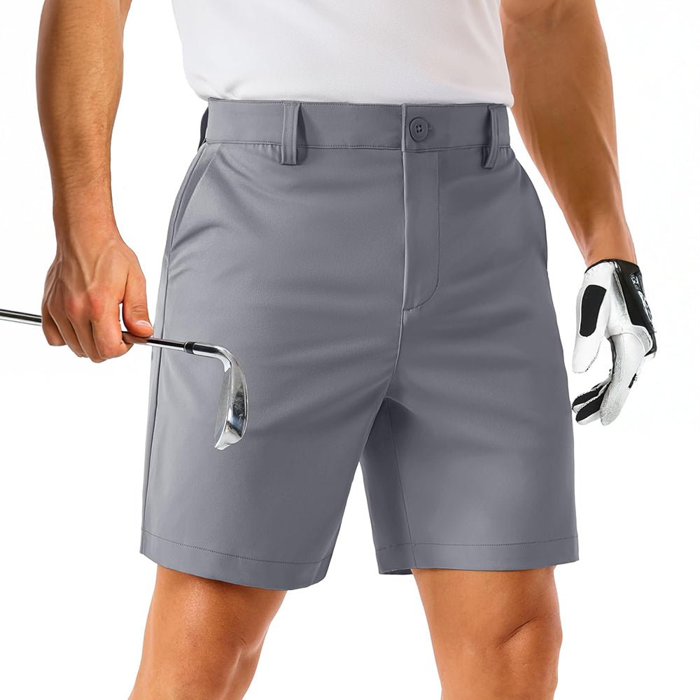 【New In】Men's Lightweight Stretch Quick Dry Golf Shorts with 6 Pockets