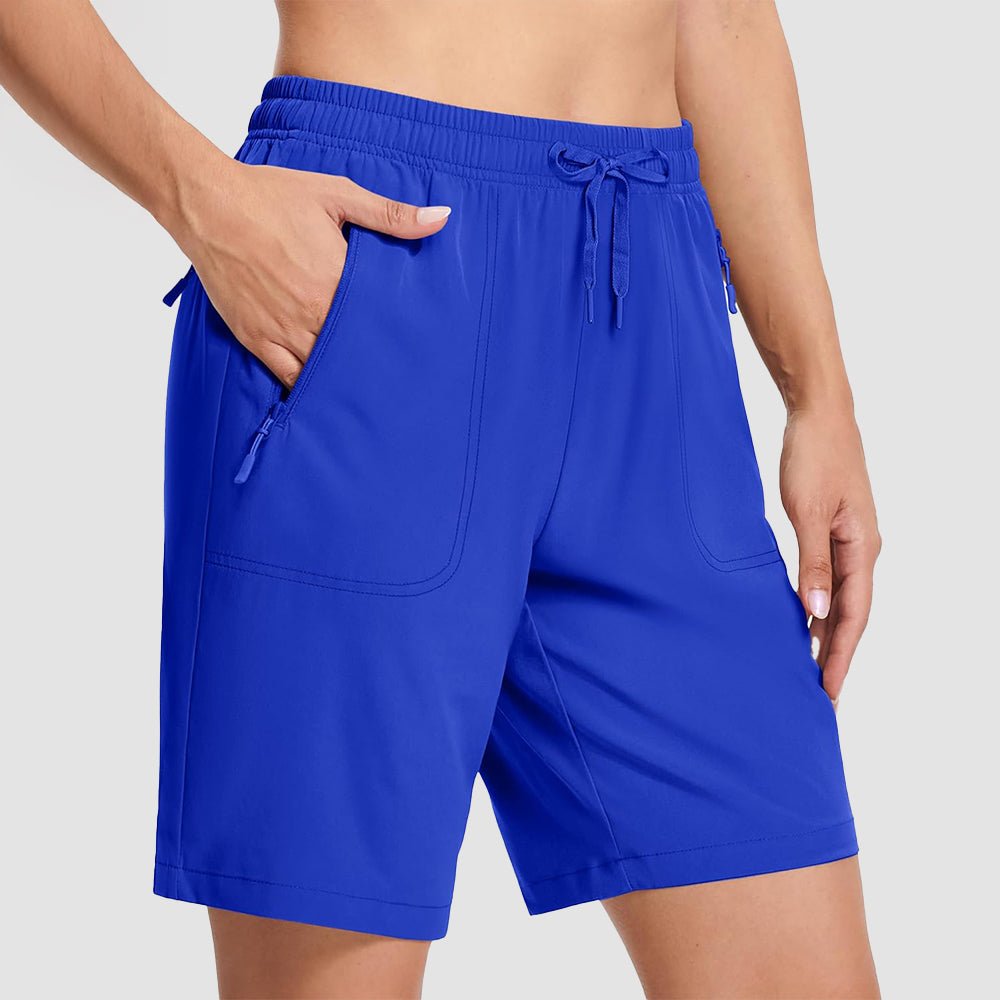 【New In】 Women’s 8 Inch Water‑Resistant Hiking Golf Shorts 3 Zipper Pockets