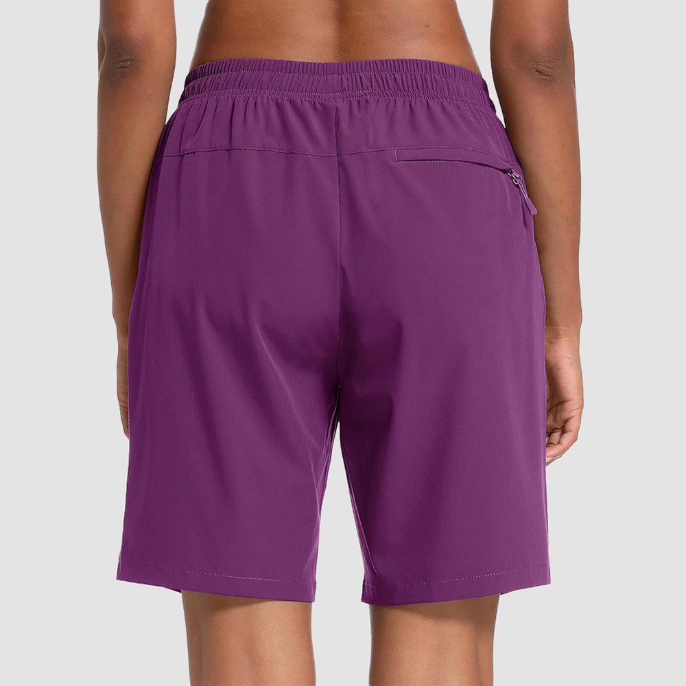 【New In】 Women’s 8 Inch Water‑Resistant Hiking Golf Shorts 3 Zipper Pockets