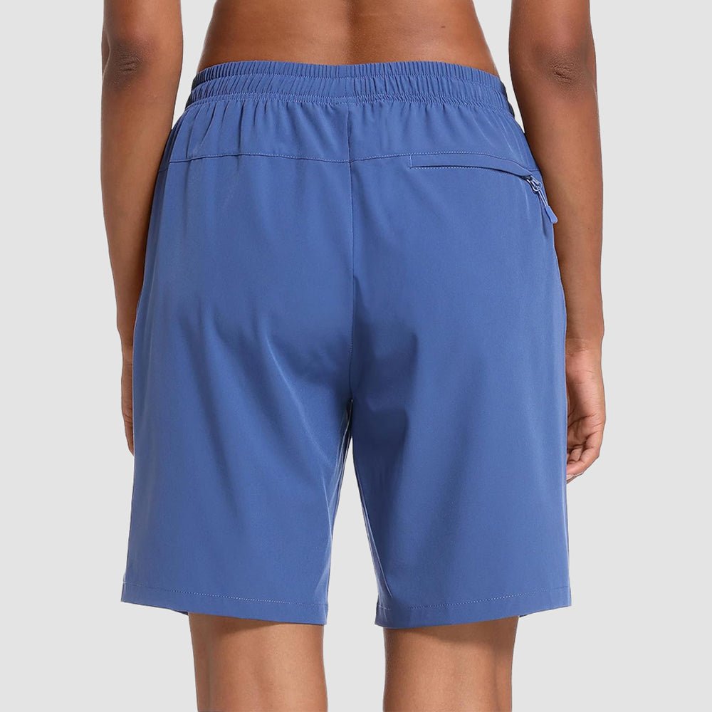 【New In】 Women’s 8 Inch Water‑Resistant Hiking Golf Shorts 3 Zipper Pockets