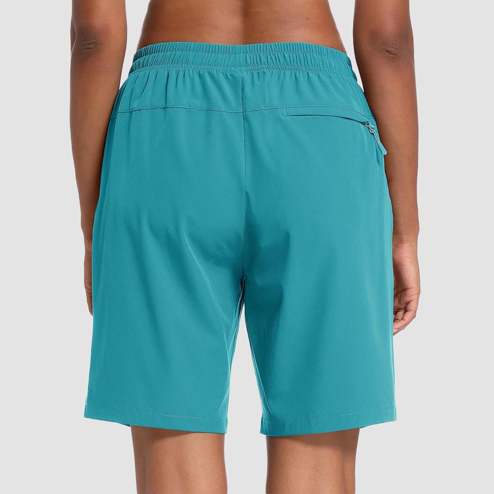 【New In】 Women’s 8 Inch Water‑Resistant Hiking Golf Shorts 3 Zipper Pockets
