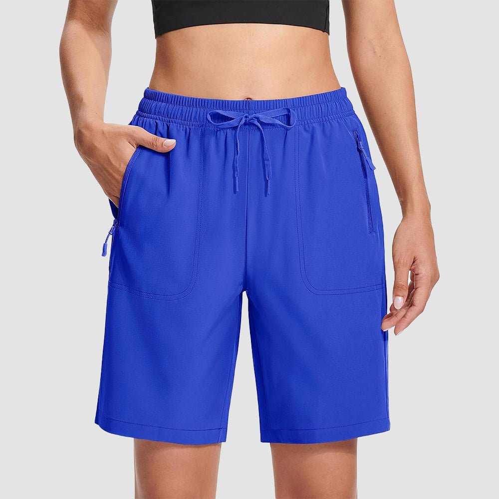 【New In】 Women’s 8 Inch Water‑Resistant Hiking Golf Shorts 3 Zipper Pockets