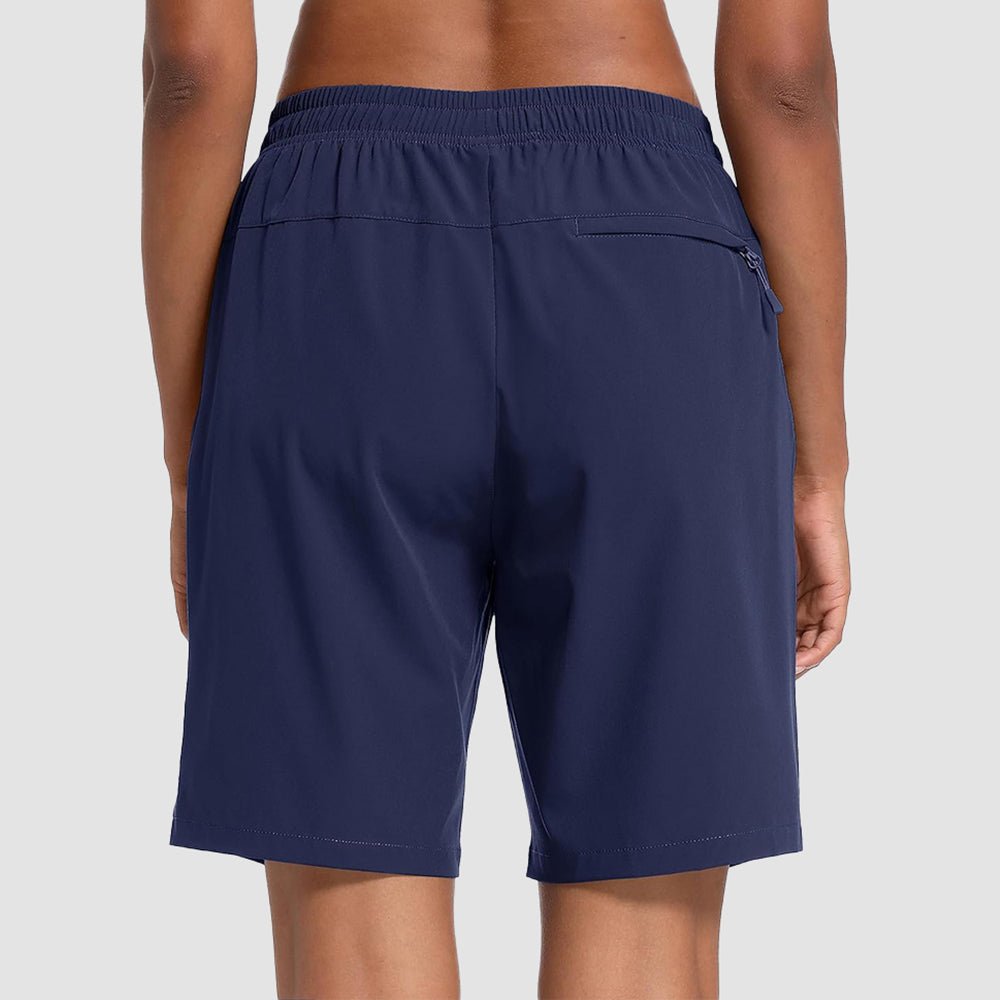 【New In】 Women’s 8 Inch Water‑Resistant Hiking Golf Shorts 3 Zipper Pockets