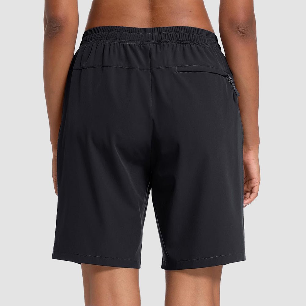 【New In】 Women’s 8 Inch Water‑Resistant Hiking Golf Shorts 3 Zipper Pockets