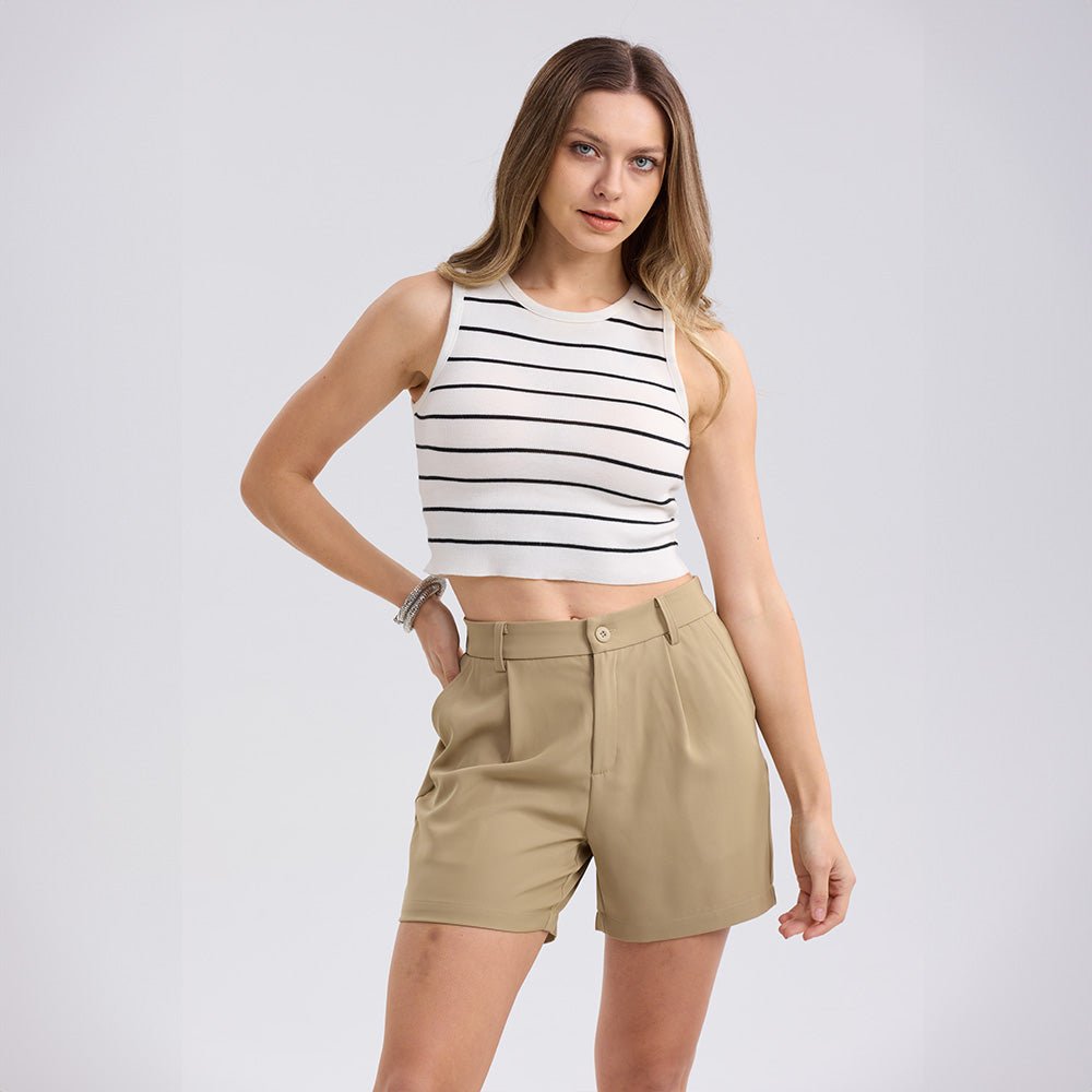 Women's Tailored Summer Shorts with Pockets