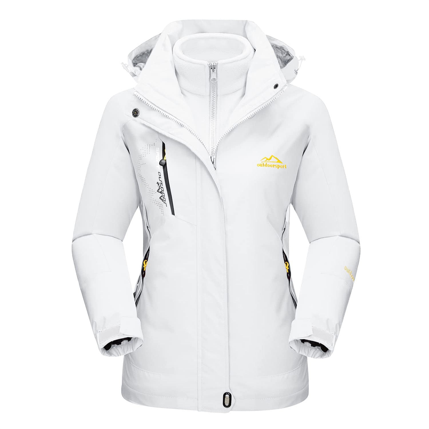 Women's 3-in-1 Waterproof Ski Jacket with Fleece Liner