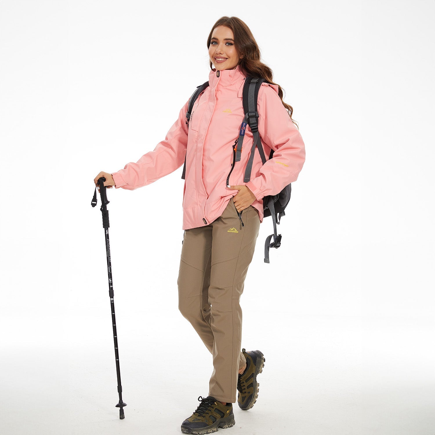 Women's 3-in-1 Waterproof Ski Jacket with Fleece Liner