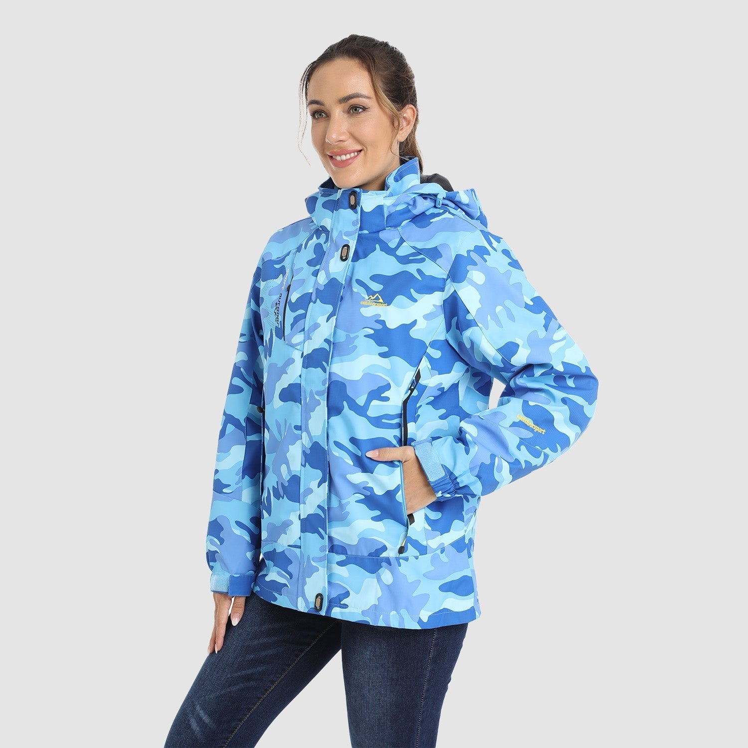 Women's 3-in-1 Waterproof Ski Jacket with Fleece Liner