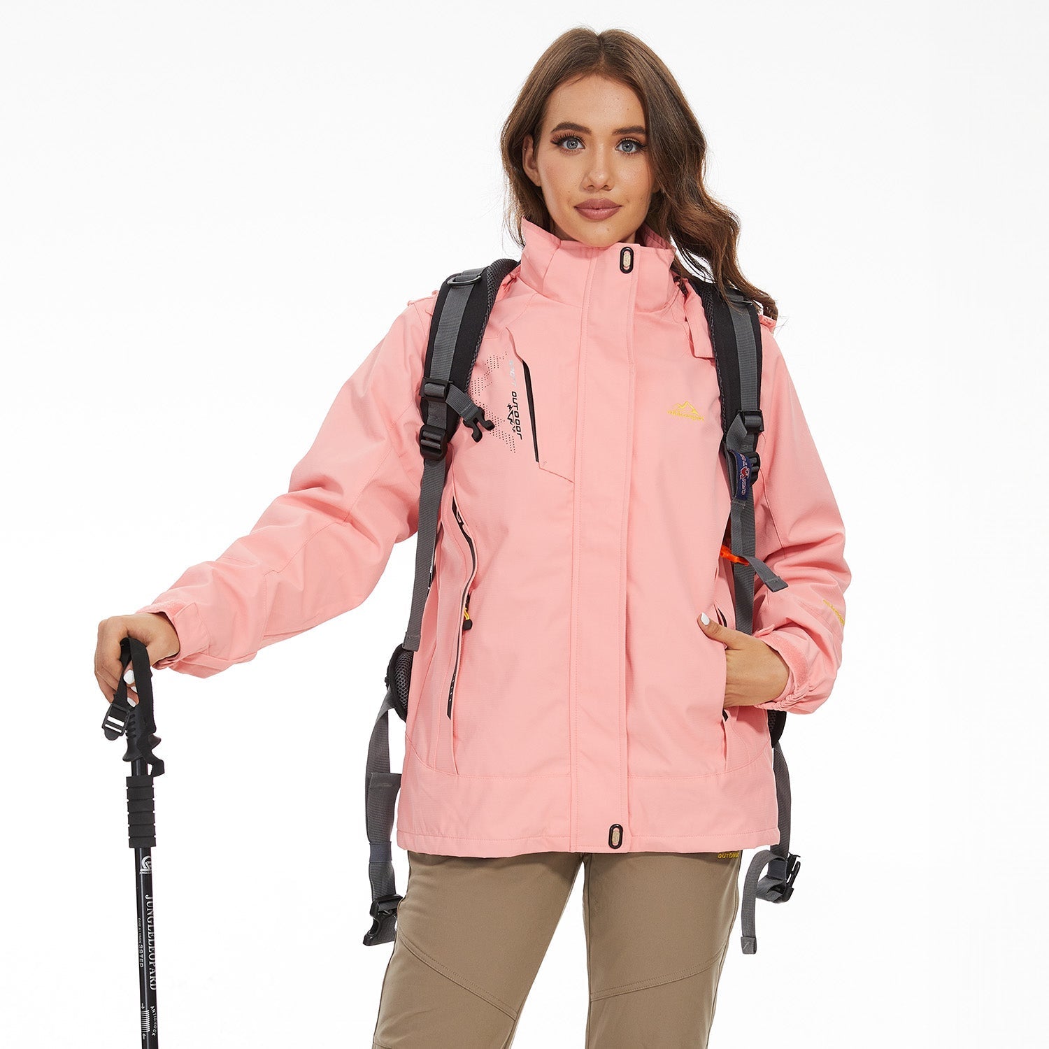 Women's 3-in-1 Waterproof Ski Jacket with Fleece Liner