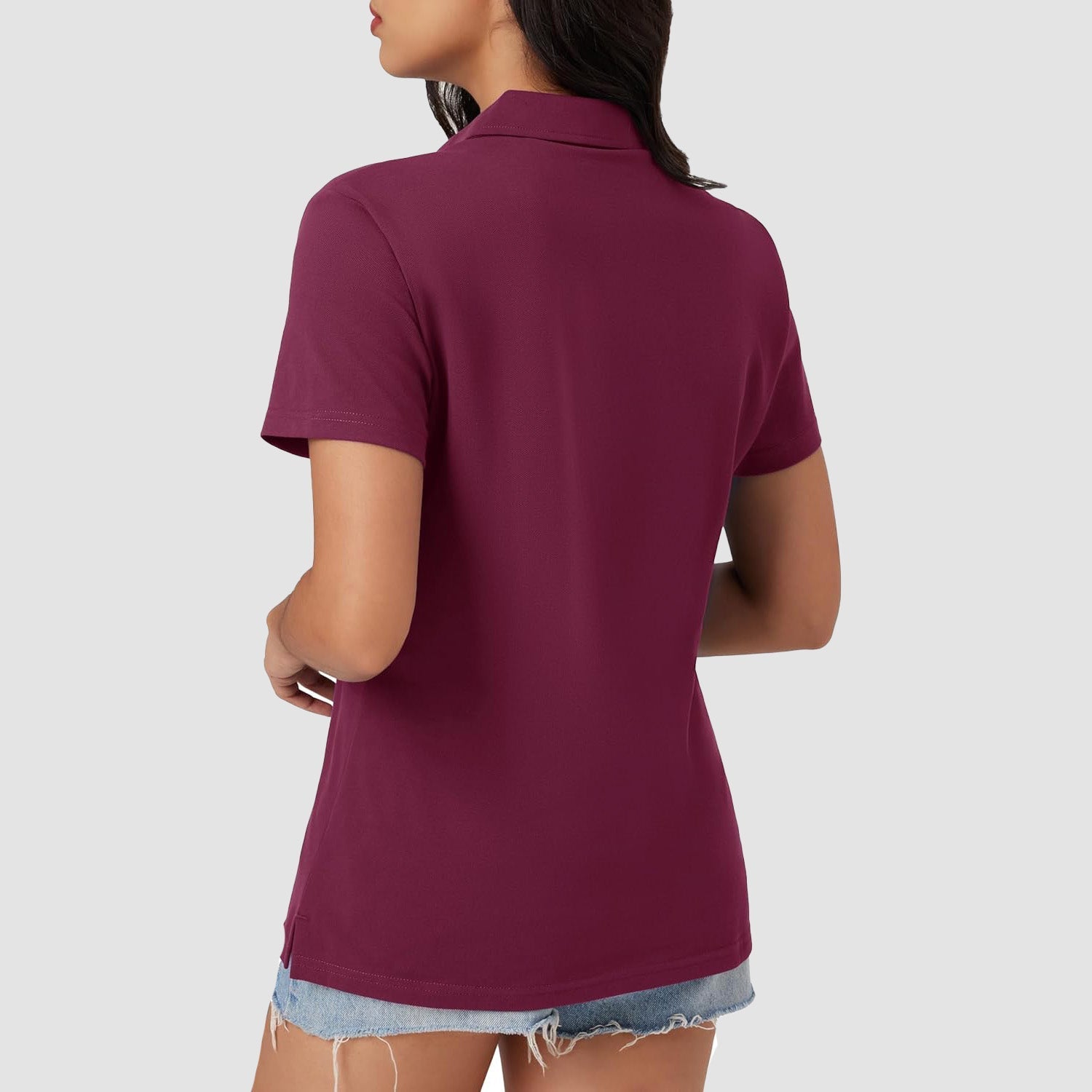 Women's Cotton V-Neck Polo Shirt
