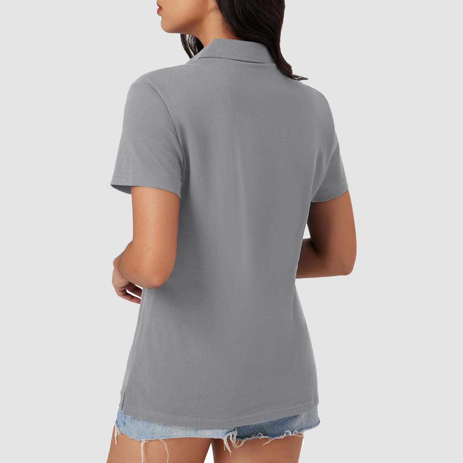 Women's Cotton V-Neck Polo Shirt