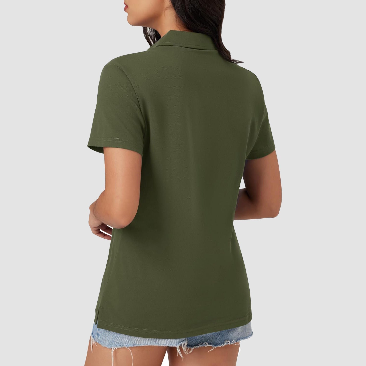 Women's Cotton V-Neck Polo Shirt