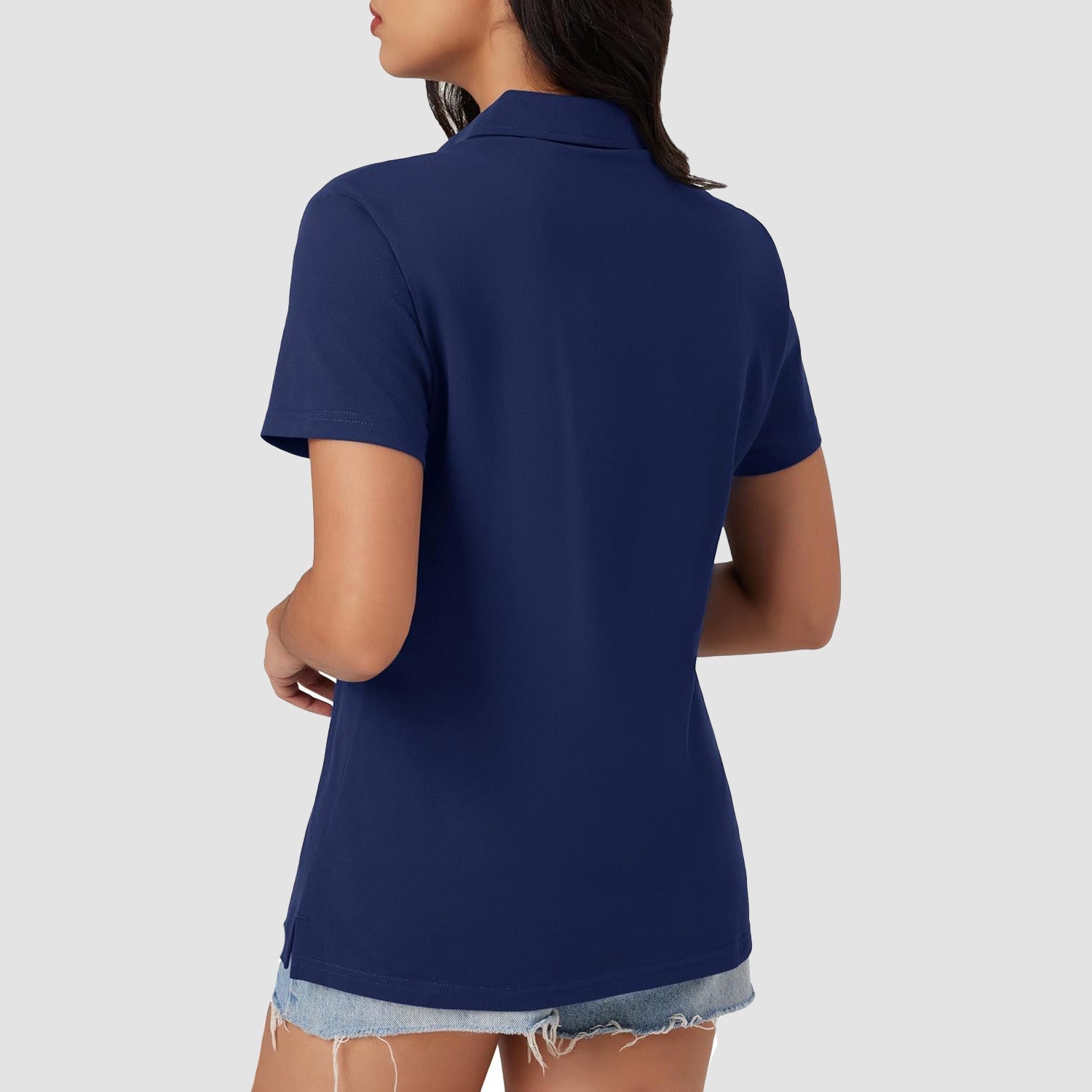 Women's Cotton V-Neck Polo Shirt