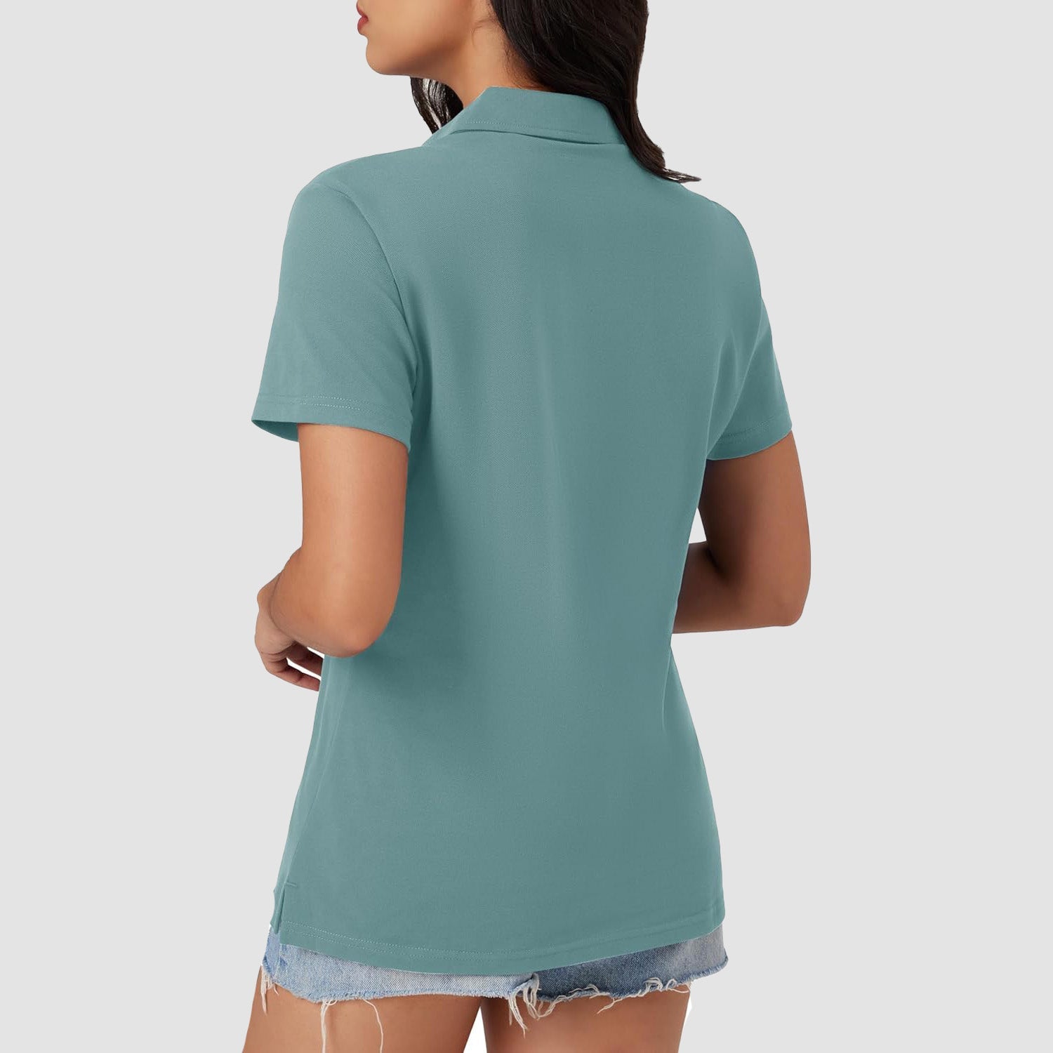 Women's Cotton V-Neck Polo Shirt
