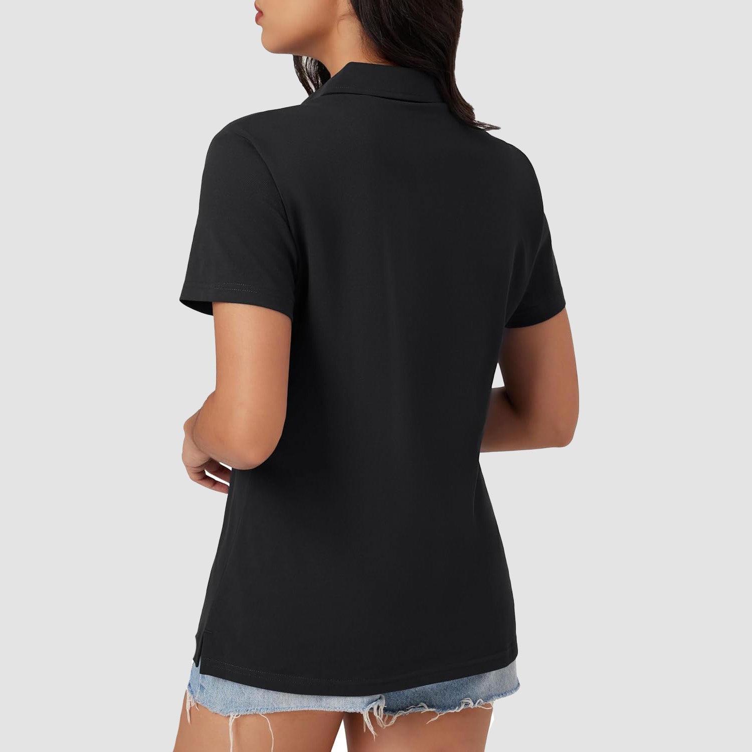 Women's Cotton V-Neck Polo Shirt