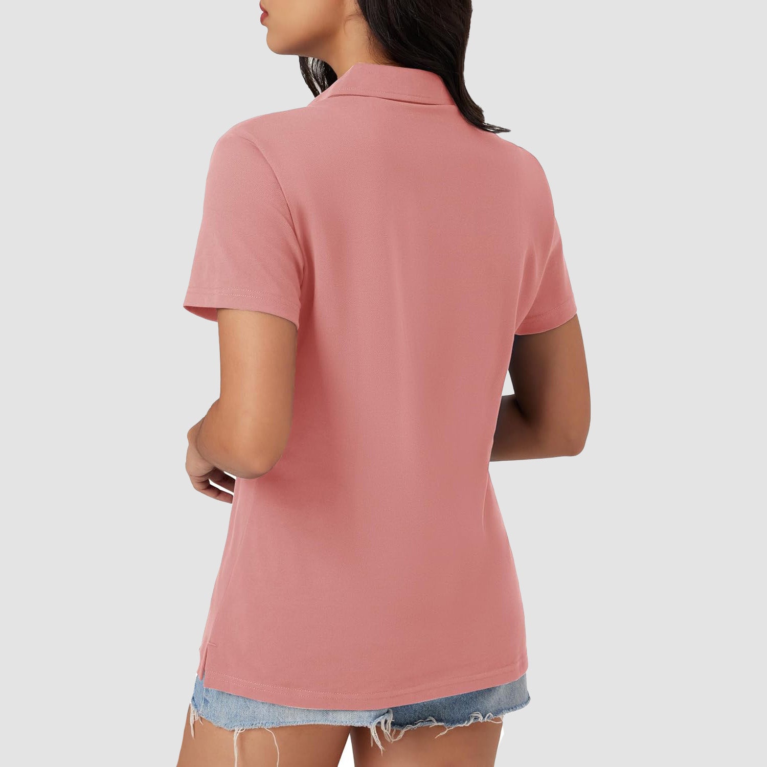 Women's Cotton V-Neck Polo Shirt