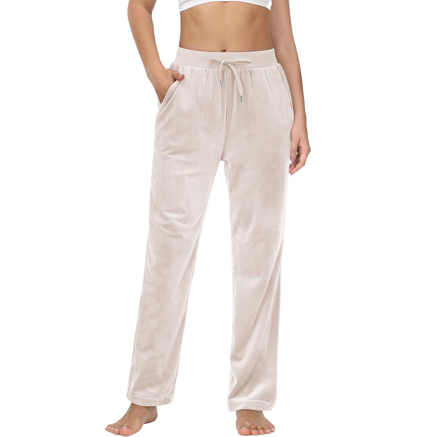 Women's Fleece Jogger Pants - Comfy Lounge & Yoga Sweatpants