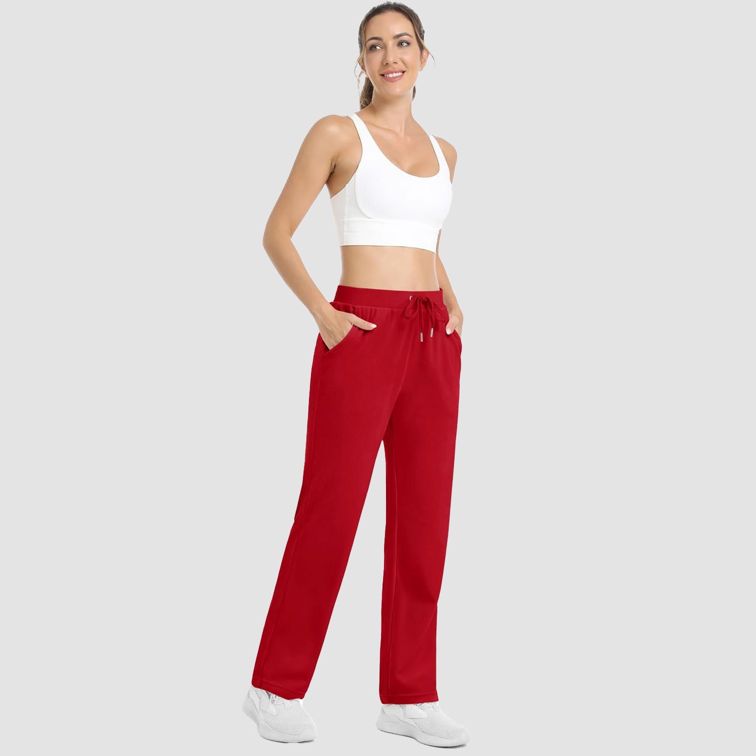 Women's Fleece Jogger Pants - Comfy Lounge & Yoga Sweatpants